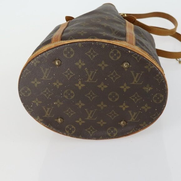 Authentic LOUIS VUITTON Monogram Bucket GM Shoulder Bag M42236 LV - Picture 12 of 16
